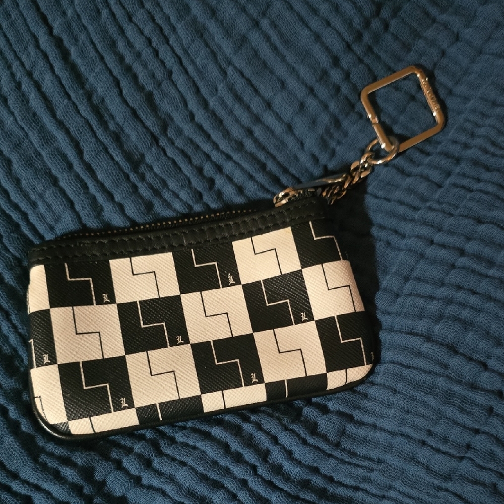 L.A.M.B. Black and White Key & Card Holder